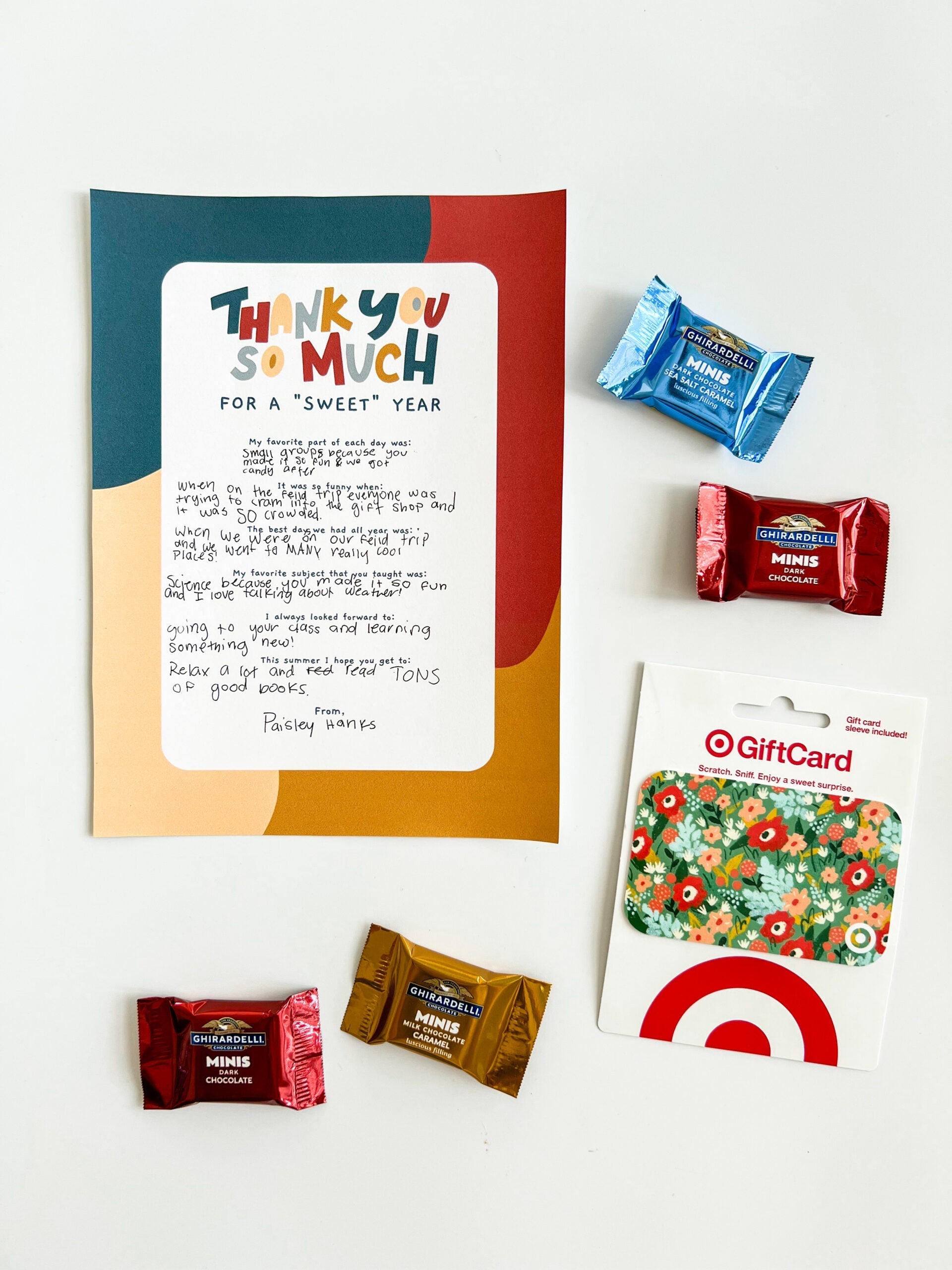Prompted End-of-Year Thank You Note for Teachers (Free Printable ...