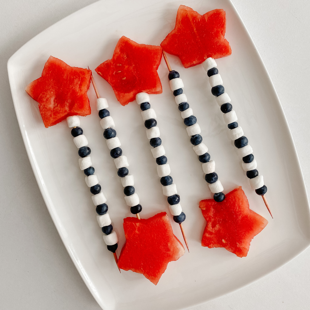 Patriotic Fruit Sparklers