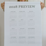 2028 preview page included in the 2027 wall calendar