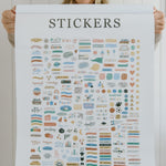 Sheet of 200+ stickers included with the 2027 family calendar