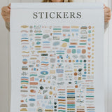 Sheet of 200+ stickers included with the 2027 family calendar