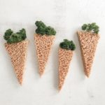 Carrot-shaped Rice Krispie treats for Easter