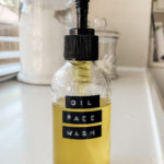 pump bottle of oil face wash