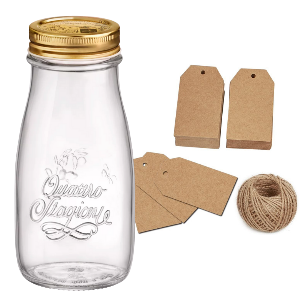 Glass Jar and Tags
