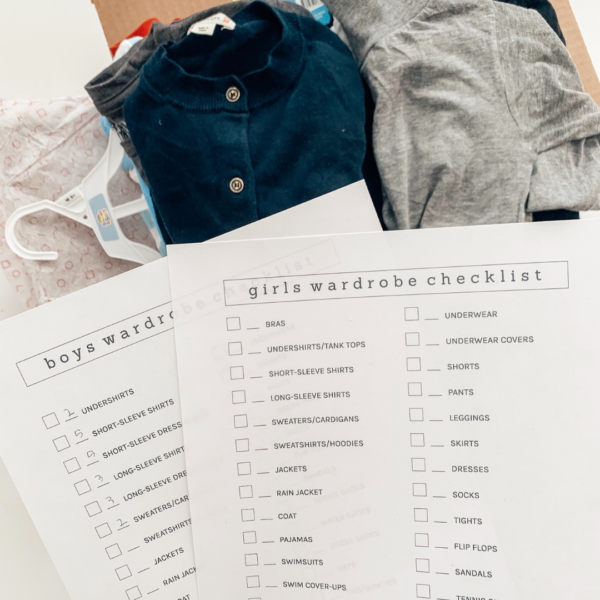 Kids Wardrobe Checklist Printable - Home and Kind