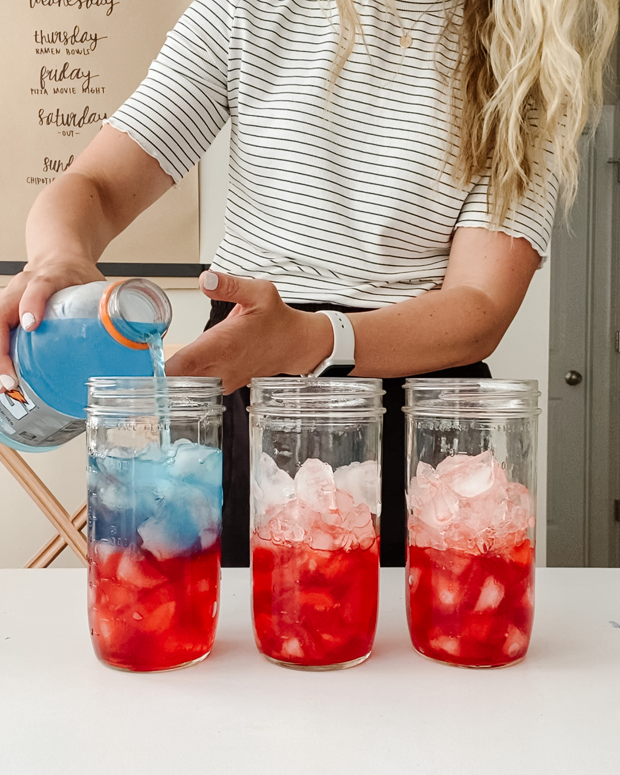 Red, White, and Blue Flavored Water • Beautiful Ingredient