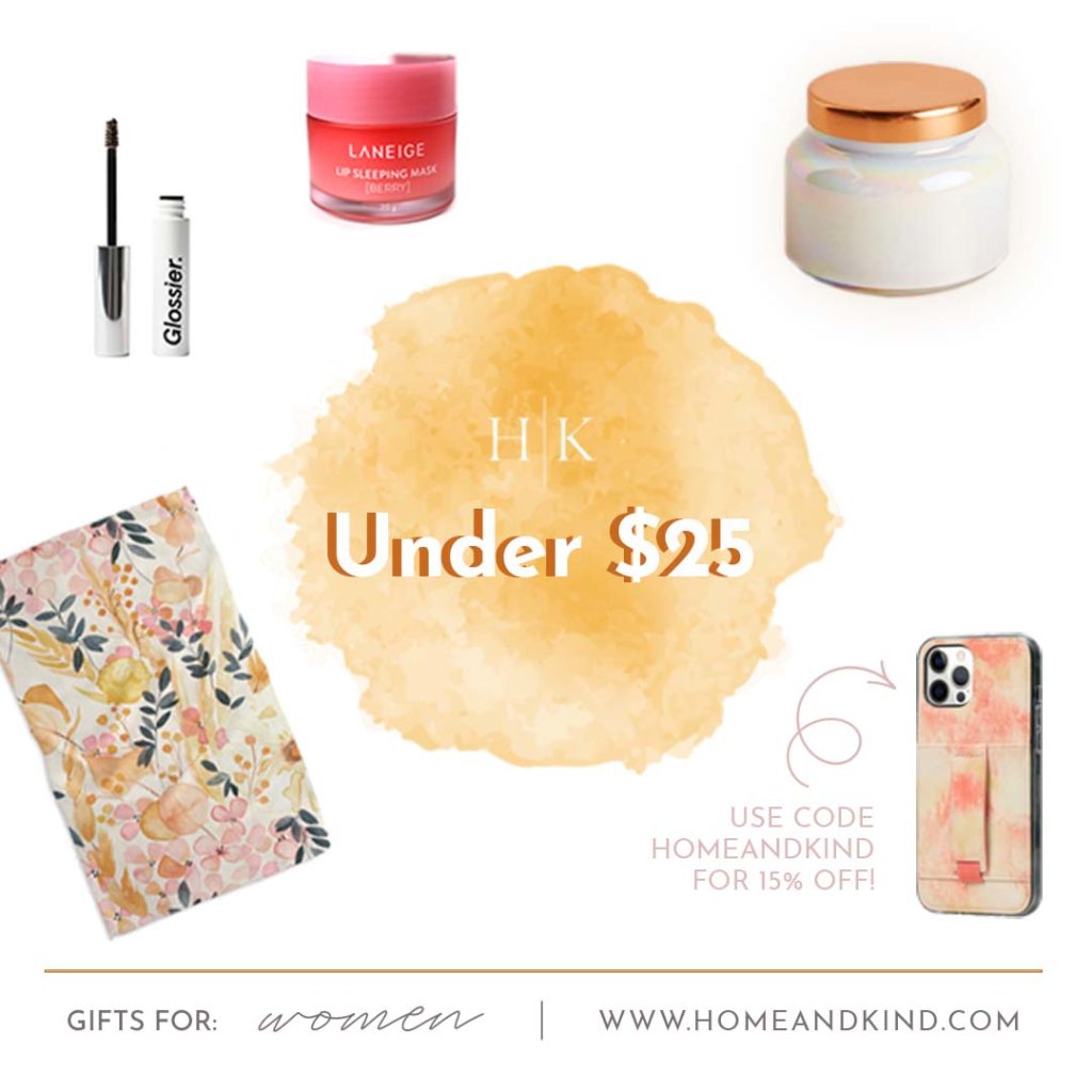 Women's holiday gift guide 2021 under $25